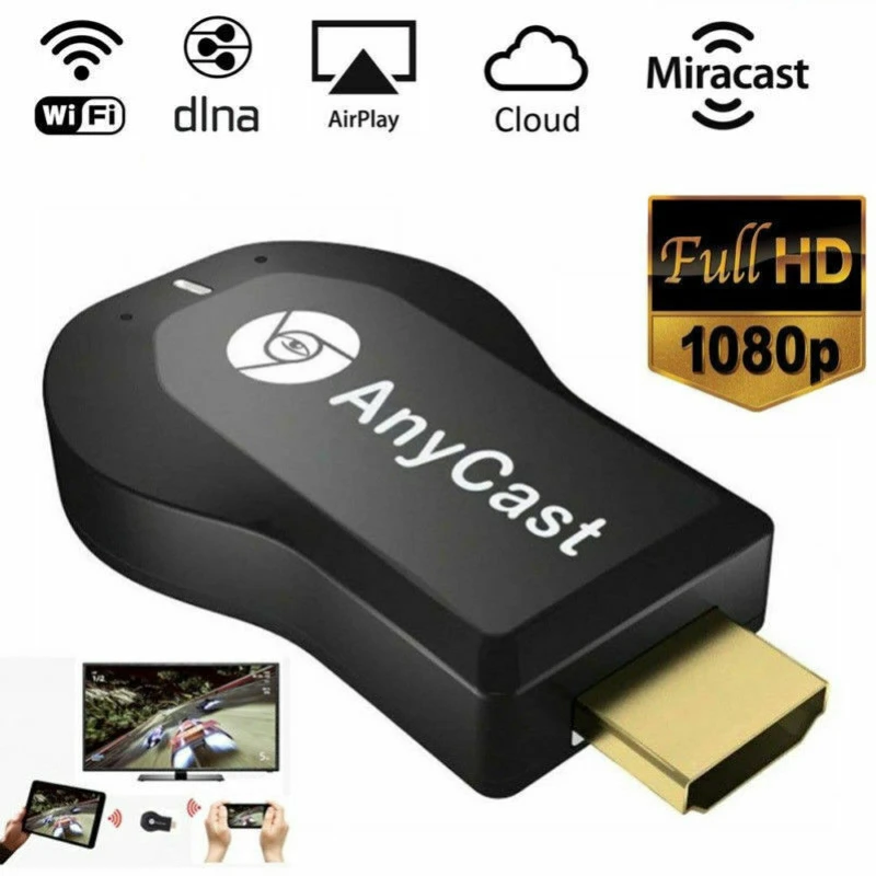 M2 플러스 4K 1080P 무선 와이파이 디스플레이 TV 동글 리시버 HDMI 호환 TV 스틱, DLNA 에어플레이 미라캐스트, IOS 안드로이드용