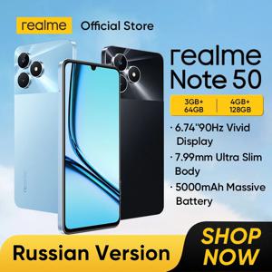 Realme AI 카메라, 강력한 옥타코어 프로세서, 3 카드 슬롯, 128GB, 5000mAh 배터리, 노트 50 6.74 인치, 90Hz 디스플레이, 13MP, 신제품