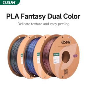 ESUN 매직 PLA 3D 필라멘트 듀얼 컬러 3D 프린터 필라멘트, 밤부 연구실용 반짝이 필라멘트, 어두운 반짝이 DIY 3D 아트워크, 1.75mm, 1kg