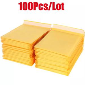 크래프트 종이 버블 봉투 가방, 우편물 패딩 배송 봉투, 다양한 사양, 100PCs/로트