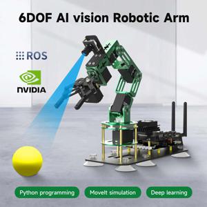 Yahboom AI 시각 로봇 암 ROS 로봇 키트, 인공 지능 로봇, 젯슨 나노 4GB CE ROHS용, 15kg, 6kg 서보, 6DOF