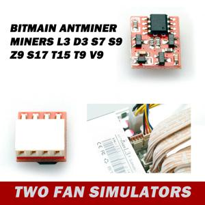 Bitmain Antminer용 팬 시뮬레이터, L3 D3 S7 S9 Z9 S17 T15 T9 V9, 2 개