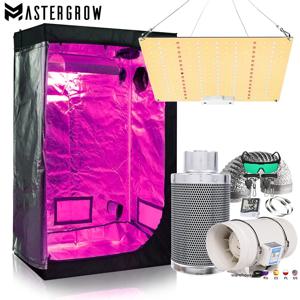 성장 텐트 Growbox 1000W 양자 성장 전체 스펙트럼 Led 키트 높은 PPFD 세트 4/6 인치 덕트 팬 식물에 대 한 활성 탄소 필터