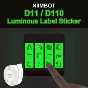 Niimbot-D11 라벨 용지 야광 라벨 스티커 13*35mm, Niimbot D110 D11 라벨링 기계, 자체 접착 용지 인쇄 테이프