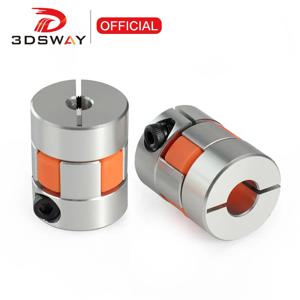 3DSWAY 유연한 샤프트 커플러, D20L25 두 턱 플럼 블라섬 커플링, 3D 프린터 부품 조각용 스테퍼 모터 커넥터, 5x8mm