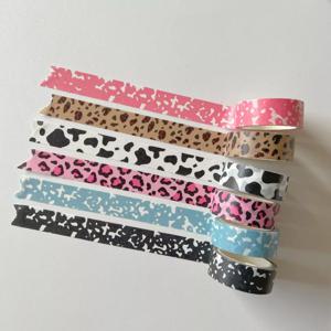 1Pc Ins 귀여운 우유 줄무늬 표범 암소 마스킹 Washi 테이프 장식 점 접착 테이프 Diy Scrapbooking 스티커 라벨 편지지