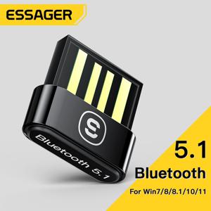 Essager-USB 블루투스 어댑터 5.1 BT 5.0 동글 오디오 수신기 송신기, 스피커 무선 마우스 이어폰 헤드셋 PC 노트북