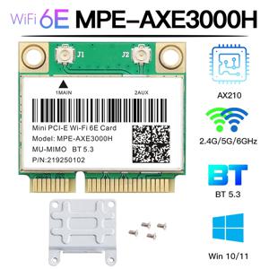 미니 PCI-E 와이파이 카드 블루투스 5.3, AX210 네트워크 카드, 와이파이 6E, AX210HMW, 와이파이 6, AX200, 802.11AX 무선 어댑터