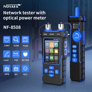 NOYAFA NF-8508 케이블 트래커, LCD 디스플레이 네트워크 도구, 길이 측정 와이어맵 테스터, PoE 검사기, 광 파워 미터