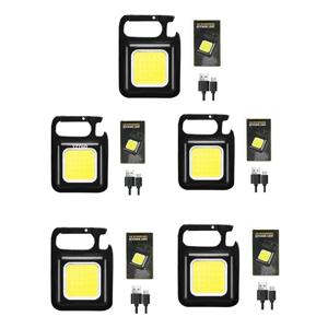 미니 LED 손전등 작업 조명, 휴대용 포켓 손전등 키체인, USB 충전식, 야외 캠핑 소형 코르크 스크류, 1800LM