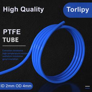 Torlipy 고품질 블루 PTFE 튜브 파이프, 핫엔드 피드 보우덴 압출기, 1.75 필라멘트, ID2mm OD4mm, 폴리 테트라 플루오로에틸렌