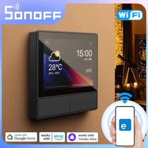 SONOFF NS 패널 스마트 장면 벽 스위치, EU/ US 와이파이 스마트 온도 조절기 디스플레이 스위치 제어, 알렉사 구글 홈 CE/FCC와 작동