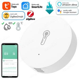 Tuya ZigBee 스마트 온도 및 습도 센서, 스마트 라이프 앱, 모니터 제어, 알렉사 구글 홈, Zigbee2mqtt