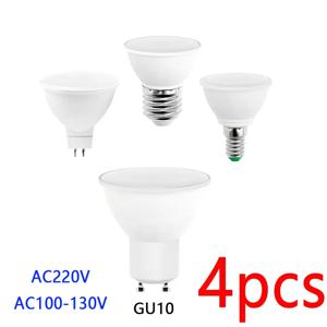 LED 스포트라이트 램프, 스포트라이트 램프, 콘 전구 앰플, GU5.3, 220V, 110V, GU10, MR16, E27, E14, LED 전구, 12W, 9W, 6W, 3WLED, 4 개