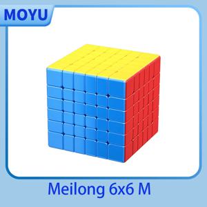 MOYU Meilong 마그네틱 매직 스피드 큐브, 스티커리스, 전문 Meilong 6M 피젯 토이, 큐브 매직 퍼즐, 6x6 V2