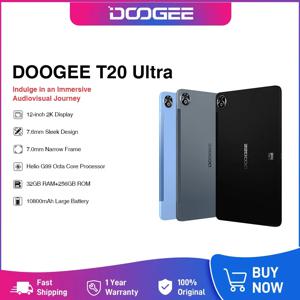 DOOGEE T20 울트라 태블릿 글로벌 버전, 12 인치 2K 디스플레이, 헬리오 G99, 12GB, 256GB, 10800mAh, 16MP 메인 카메라, 안드로이드 13 쿼드 스피커