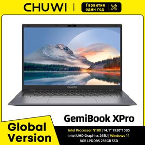 CHUWI GemiBook XPro 노트북, 14.1 인치 인텔 N100 그래픽 600 GPU, 8GB RAM, 256GB SSD, 냉각 선풍기 포함, 윈도우 11 노트북 노트북