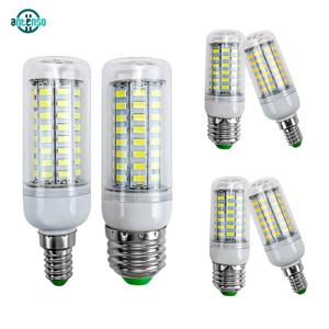 LED 전구 E27 E14 LED 캔들 라이트 전구, AC 220V Lampada 테이블 옥수수 램프, LED 24, 36, 48, 56, 69, 72LED, 봄빌라 샹들리에 조명