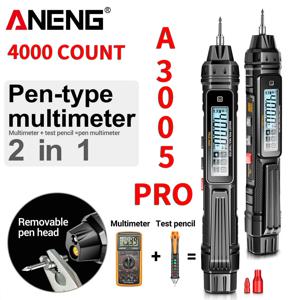 ANENG A3005 PRO 디지털 멀티미터 펜 유형 4000, 전문가용 계량기, 비접촉 자동 AC/DC 전압 옴 다이오드 테스터, 도구용