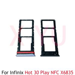 SIM 카드 트레이 거치대 슬롯 어댑터 교체 수리 부품, Infinix Hot 40 30 Play NFC X6835B X6835 X6831 X6836