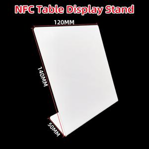 NFC 213 테이블 디스플레이 스탠드, 213 215 칩, 13.56Mhz, 504 바이트, PVC NFC 스캔 코드, 레스토랑 카드, Google Review 디스플레이 카드