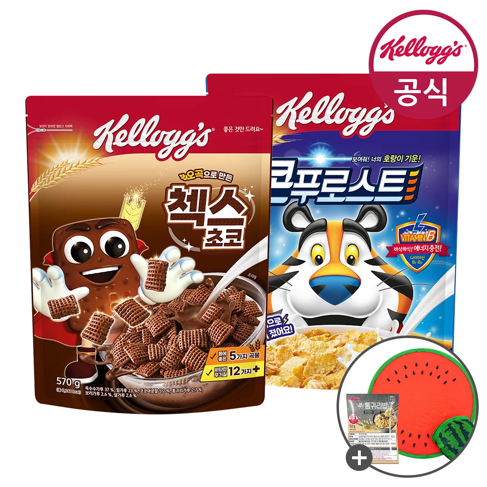 켈로그 시리얼 콘푸로스트 600g + 첵스초코 570g + 통귀리밥 미니150g