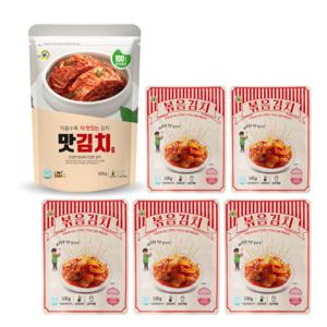 일미식품 맛김치80g(10팩)+볶음김치100g(10팩) -여행 캠핑 반찬 도시락