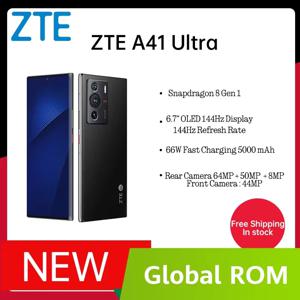 오리지널 ZTE A41 울트라 6.7 OLED 디스플레이, 144Hz, 스냅드래곤 8 Gen 1 66W 고속 충전, 5000 mAh 64MP 카메라, NFC A41 울트라