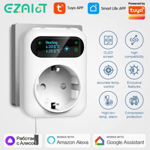 스마트 와이파이 소켓 온도조절기 보일러 선풍기 플러그 인큐베이터, 투야 무선 온도 컨트롤러, 가열 및 냉각, 알렉사 구글 홈