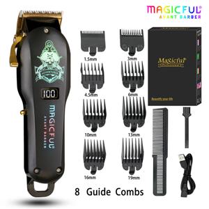 MAGICFUL 다채로운 전문 이발사 이발기, 가정용 전기 수염 클리퍼, 남성 및 아동용 헤어 커팅 머신, 새로운 패션