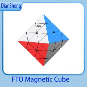 Diansheng Fto 회전 팔면체 마그네틱 매직 스피드 큐브, 스티커리스 전문 피젯 장난감, 큐브 매직 퍼즐