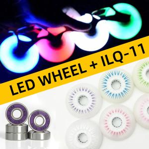 LED 플래시 롤러 스케이트 휠, 슬랄롬 FSK 타이어, SEBA 하이 HV HL FRM FR Patines ILQ-11 베어링용, 72mm, 76mm, 80mm, 4 개