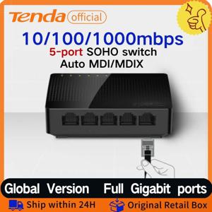 Tenda 풀 기가비트 속도 스마트 인터넷 이더넷 스위치, 플러그 앤 플레이, 1000mbps 이더넷, 10, 100, 1000Mbps, 5 포트