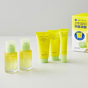 [구달] 청귤 비타C 잡티케어 세럼&크림 더블 기획세트 (세럼 30ml 2개, 크림 40ml 2개, 아이크림 15ml)