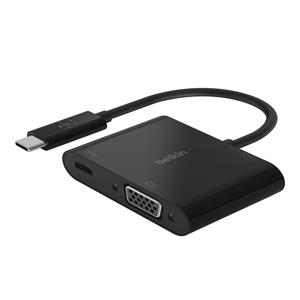 [벨킨] USB-C to VGA + C타입 60W 충전 듀얼 젠더 AVC001bt