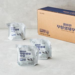 [비락] 올바른 무항생제 흰우유 (110mL X 18개입)