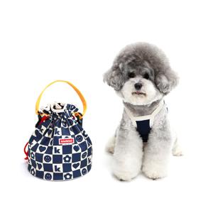 [키니키니] KINI SMILE CHECK PATTERN BAG - NAVY(산책가방)