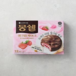 [롯데] 몽쉘 딸기 생크림 케이크 408g