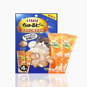 [이나바] 츄르비 져키 닭가슴살&구운닭가슴살 10g x 4p (4개입x5개) (닭가슴살&구운닭가슴살x5개)