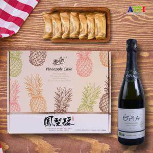 산수공 유키앤러브 파인애플 펑리수 500g + 와인선물(3만원상당)