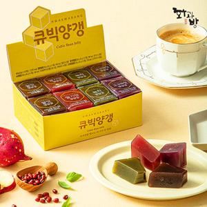 큐빅양갱 24개입+쇼핑백 / 팥 고구마 녹차 딸기 디저트 선물 간식