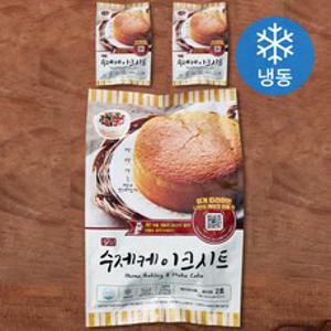 장가네제과 수제 화이트 케이크시트 2호 (냉동), 270g, 3개