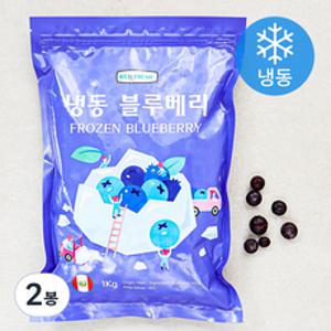 웰프레쉬 냉동 페루산 블루베리 (냉동), 1kg, 2봉