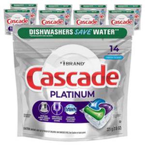 Cascade 플래티넘 액션팩 프레시 식기세척기용 세제, 221g, 9개