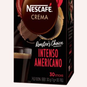 네스카페 크레마 인텐소 아메리카노 미니 30T 커피 탕비실, 1g, 30개입, 1개