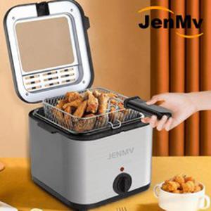 JENMV 가정용 전기튀김기 2L-3L 닭갈비 감자튀김기 소형 튀김기 치킨 핫도그 기계, 220V