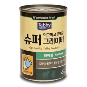 D17 테비 슈퍼그레이비 400g 헤어볼 고양이 캔 간식 (WCF2C3F)