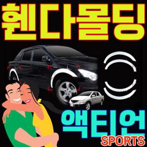 차량 외관 꾸미기 액티언 스포츠용 크롬 휀다몰딩 6P