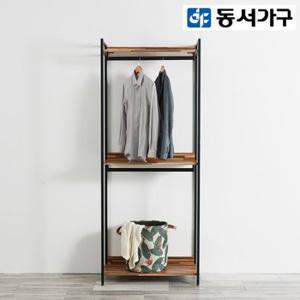 동서가구 쏘노 조립식 오픈형 800 철제 드레스룸 2단 행거 옷장 DF911329