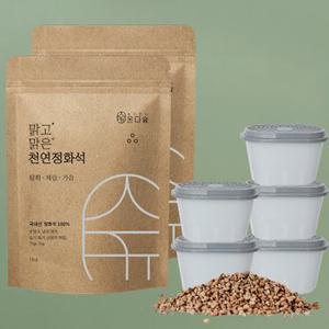 BEST 천연 반영구 옷장 제습제 집안 장마철 습기제거제 만들기 정화석2kg+전용용기5개